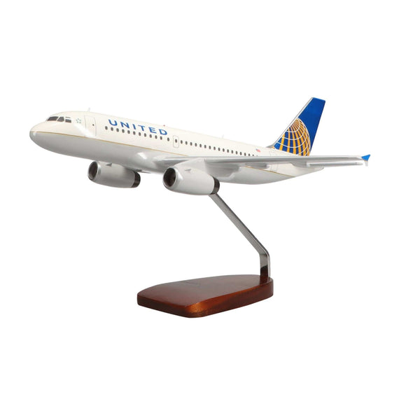 Airbus A319-100 United Airlines (Continental Merger Livery) Large Mahogany Model