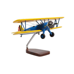 Boeing™ PT-17A Stearman Kaydet Large Mahogany Model