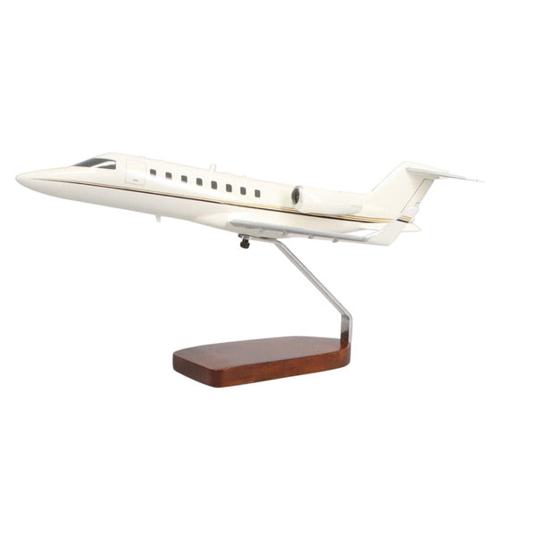 Learjet 45 (Black, Beige) Large Mahogany Model