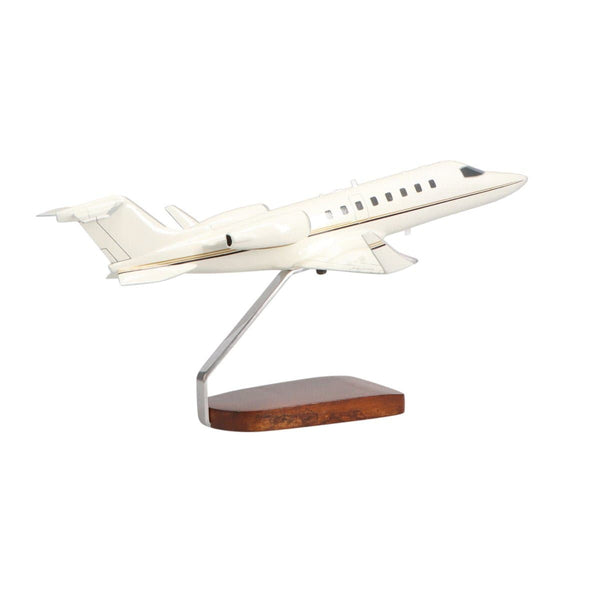 Learjet 45 (Black, Beige) Large Mahogany Model