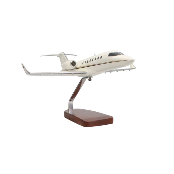 Learjet 45 (Black, Beige) Large Mahogany Model