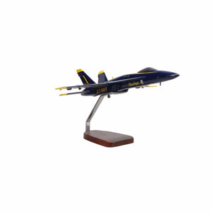 McDonnell Douglas F/A-18E Super Hornet Blue Angels Large Mahogany Model