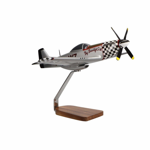 North American P-51D Mustang "Big Beautiful Doll" Large Mahogany Model