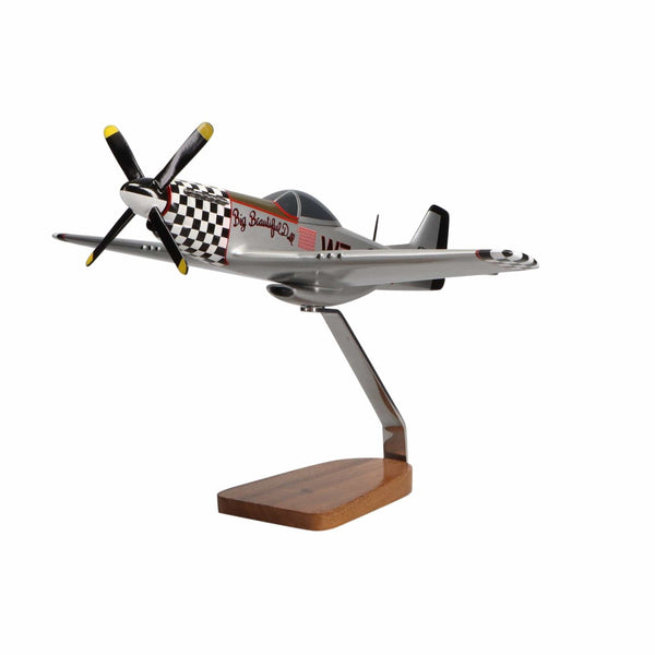 North American P-51D Mustang "Big Beautiful Doll" Large Mahogany Model