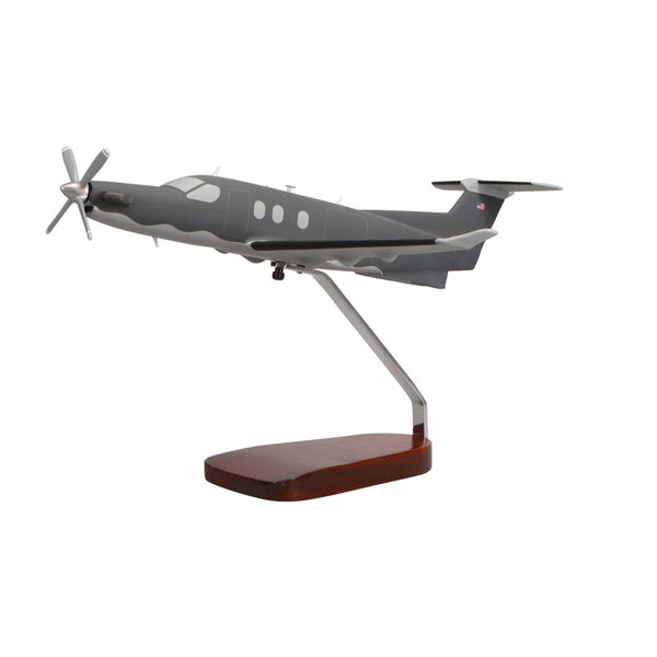 Pilatus PC-12 U-28A Military Large Mahogany Model