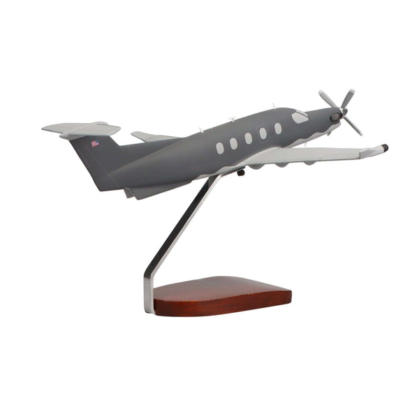 Pilatus PC-12 U-28A Military Large Mahogany Model