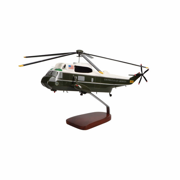 Sikorsky VH-3D Sea King Marine One Large Mahogany Model